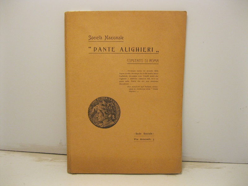 Società Nazionale 'Dante Alighieri'. Comitato di Roma